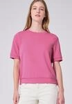 T-Shirt STREET ONE STUDIO, Damen, Gr. 34, simply pink, Stoff, 71% Polyester, 26%