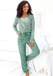 Pyjama VIVANCE DREAMS, Damen, Gr. 36/38, gr&uuml;n, Single Jersey, Obermaterial:...