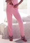 Schlafhose VIVANCE DREAMS, Damen, Gr. 36/38, N-Gr, pink (pink bedruckt), Single