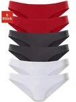 Bikinislip, Damen, Gr. 40/42, Microfaser, rot (rot, schwarz, wei&szlig;), Microfaser,