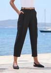 LASCANA Bundfaltenhose mit G&uuml;rtel, in modischer Barrel-Form, Businesshose