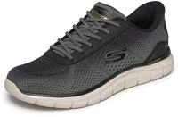 Slip-On Sneaker SKECHERS "TRACK", Herren, Gr. 41, oliv, schwarz, Lederimitat,...