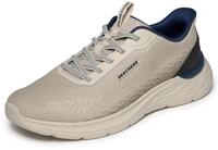 Slip-On Sneaker SKECHERS "GARNER", Herren, Gr. 47,5, taupe, Textil, Schuhe,...