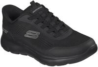 Slip-On Sneaker SKECHERS "SUMMITS-LEYTER", Herren, Gr. 39, schwarz (schwarz,