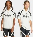 T-Shirt ADIDAS SPORTSWEAR "J HOT TEE", M&auml;dchen, Gr. 164, sanftes wei&szlig;, schwarz,
