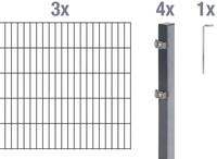 Alberts Doppelstabmattenzaun "Grundset" H&ouml;he: 80-200 cm, Gesamtl&auml;nge: 4-30 m, zum