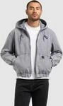 Blouson KHUJO "DARREL", Herren, Gr. L, grau, Canvas, 100% Baumwolle, regular fit