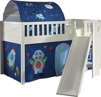 Vipack Hochbett "Scott" Made in Europe, m. Rutsch-/Leiterturm, LF 90x200 cm,...