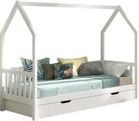 Vipack Hausbett "Cabane, mit Dachaufbau, Bettschublade auf Rollen u.