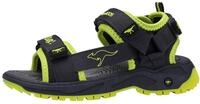 Sandale KANGAROOS "K-AS JAMIE", M&auml;dchen, Gr. 28, raven, dino, Mesh, Synthetik,