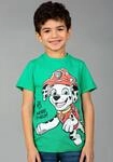 T-Shirt PAW PATROL "Paw Patrol", Jungen, Gr. 98, gr&uuml;n (blarney), Obermaterial:...