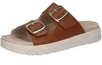 Pantolette CAPRICE "Caprice Pantoletten Nappaleder", Damen, Gr. 39, braun (cognac),