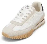 Sneaker MARC O'POLO "aus Leder und Mesh", Damen, Gr. 37, sanftes wei&szlig;, Obermaterial: