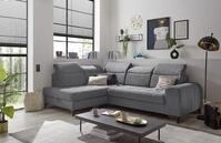 ED EXCITING DESIGN Ecksofa "Rockdale L-Form mit Bettfunktion, Bettkasten"