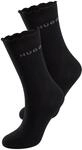 Basicsocken HUGO UNDERWEAR "2P RS LETTUCE CC W", Damen, Gr. 35-38, schwarz 001,