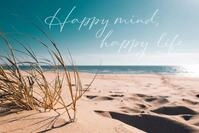 A.S. Cr&eacute;ation Vliestapete "Strand Spruch Beige T&uuml;rkis Tapete &bdquo;Happy...