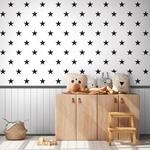 living walls Fototapete "Wallpanel Tapete Wandpaneele Motivtapete Sterne Landhaus"