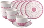 Villeroy & Boch Tasse "Cappuccinotassen mit Untertassen Fleur Couleur 300 ml...