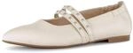 Ballerina GABOR "Eleganter Ballerina", Damen, Gr. 39, beige, Schuhe Ballerina