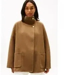 Kurzmantel TOMMY HILFIGER "DF WOOL GB FUNNEL NK COAT", Damen, Gr. XS, nordic...