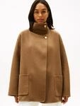 Kurzmantel TOMMY HILFIGER "DF WOOL GB FUNNEL NK COAT", Damen, Gr. XS, nordic...
