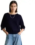 Strickpullover MARC O'POLO DENIM "aus kompaktem Baumwollgarn", Damen, Gr. S,...
