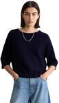 Strickpullover MARC O'POLO DENIM "aus kompaktem Baumwollgarn", Damen, Gr. S,...