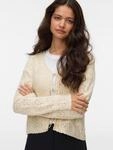 Vero Moda Strickjacke "VMAVA LS V-NECK TIE STRING CARDIGAN" Baumwolle, gewellte