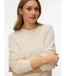 Strickpullover VERO MODA "VMDOFFY STITCH LS O-NECK PULLOVER NOOS", Damen, Gr. S,