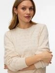 Strickpullover VERO MODA "VMDOFFY STITCH LS O-NECK PULLOVER NOOS", Damen, Gr. S,