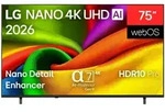 LG DLED-Fernseher "75NU850B6LA", Energieeffizienz: F (A-G), schwarz, 75 &prime;&prime;,