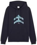 Hoodie PUMA "Olympique de Marseille FtblCulture Hoodie Herren", Herren, Gr. S,...