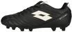 Fu&szlig;ballschuh LOTTO "Stadio 705", Herren, Gr. 43,5, schwarz, wei&szlig;, Lederimitat,