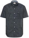 Kurzarmhemd CAMEL ACTIVE, Herren, Gr. L, N-Gr, schwarz navy, Web, Obermaterial:...