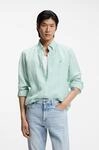 Leinenhemd BOSS "LIAM", Herren, Gr. M, N-Gr, open gr&uuml;n365, Web, Obermaterial:...