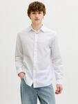 Langarmhemd JACK & JONES "JJESUMMER LINEN BLEND SHIRT L/S SN", Herren, Gr. L, N-Gr,