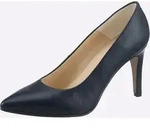 Pumps HEINE, Damen, Gr. 40, marine, Glattleder, Leder, Schuhe Pumps