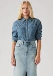 Jeansbluse LEVI'S "TEODORA WESTERN SHIRT", Damen, Gr. S (36), going steady 7, Web,