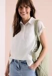 Kurzarmbluse CECIL, Damen, Gr. L (42), vanillewei&szlig;, Web, Obermaterial: 76%...
