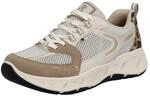 Plateausneaker RIEKER, Damen, Gr. 36, creme, taupe, leo, Lederimitat, Textil, Schuhe