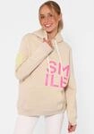 Hoodie ZWILLINGSHERZ "Alissa", Damen, Gr. S/M, beige, Sweatware, Obermaterial:...