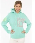 Hoodie ZWILLINGSHERZ "Alissa 2.0", Damen, Gr. S, gr&uuml;n (mint), Sweatware,