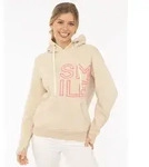 Hoodie ZWILLINGSHERZ "Alissa 2.0", Damen, Gr. S, beige, Sweatware,...