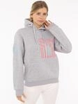 Hoodie ZWILLINGSHERZ "Alissa 2.0", Damen, Gr. S, grau (hellgrau), Sweatware,