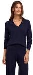 Strickpullover FALKE "Pure Merino Wool", Damen, Gr. XS, blau (night sky (6437)),