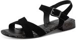 Tamaris Sandalette Blockabsatz, Sommerschuh, Riemchensandale mit Kreuzbandage