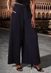 Schlupfhose LASCANA, Damen, Gr. 48/50, N-Gr, schwarz, Obermaterial: 95%...
