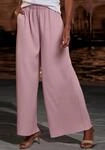 Schlupfhose LASCANA, Damen, Gr. 44/46, N-Gr, mauve, Obermaterial: 95%...