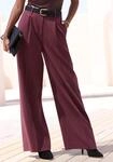 Anzughose LASCANA, Damen, Gr. 38, N-Gr, blau (bordeaux), Obermaterial: 75%...
