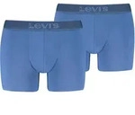Boxershorts LEVI'S "LEVIS MEN TWILL WB BOXER BRIEF 2P", Herren, Gr. L, blau,...